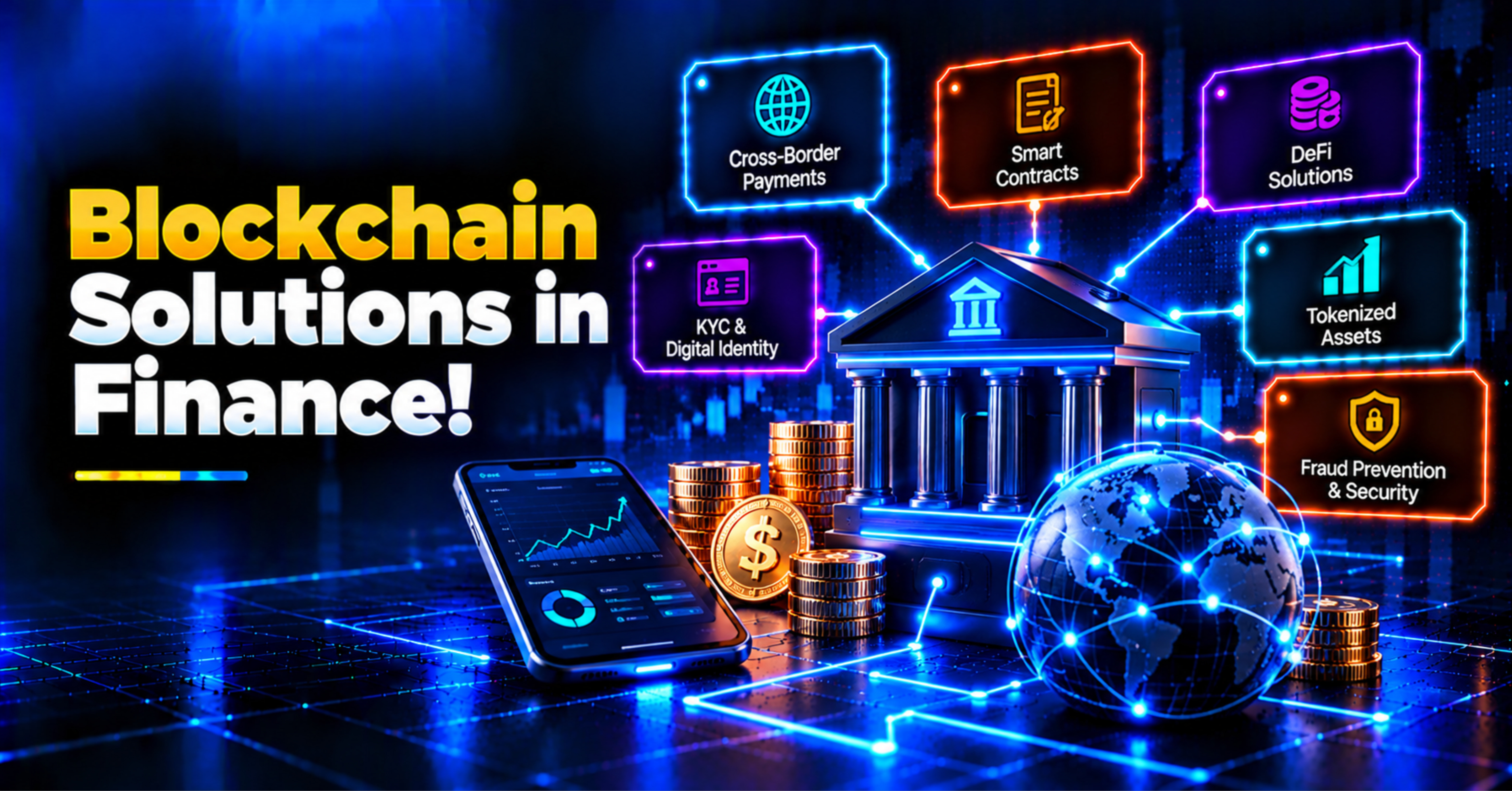 Blockchain Solutions in Finance Industry: Top 10 Use Cases
